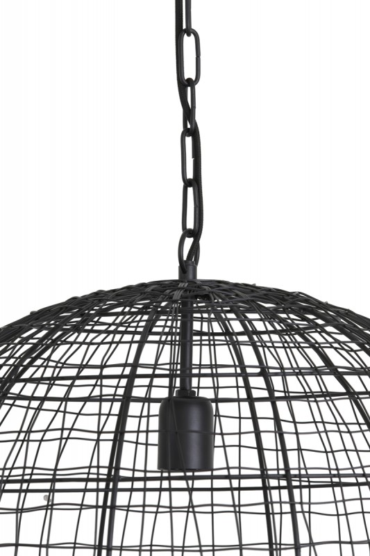HANING LAMP BALL WOVEN WIRE BLACK - HANGING LAMPS